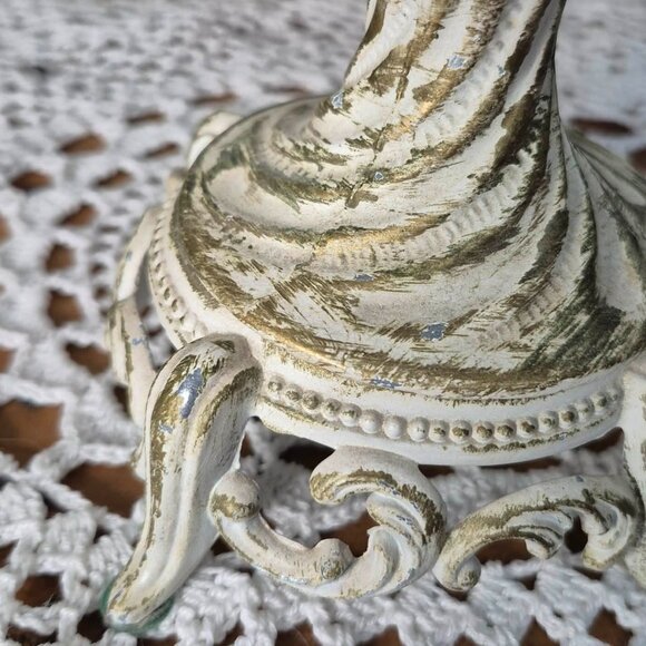 Vintage LEVITON Cream Porcelain & Brass 24" Lamp - Picture 16 of 16